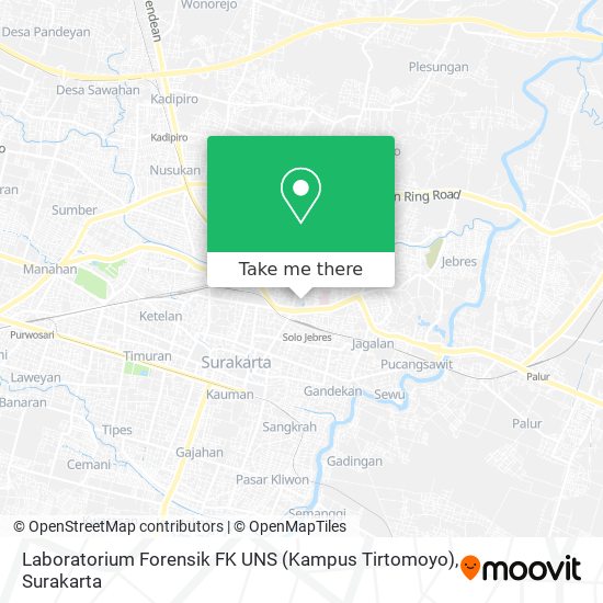 Laboratorium Forensik FK UNS (Kampus Tirtomoyo) map