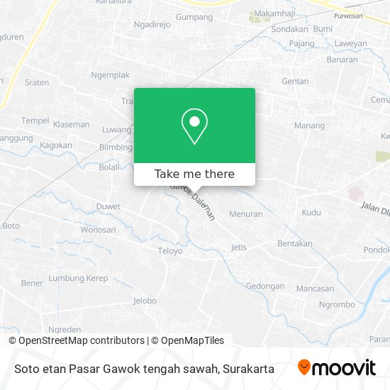 Soto etan Pasar Gawok tengah sawah map