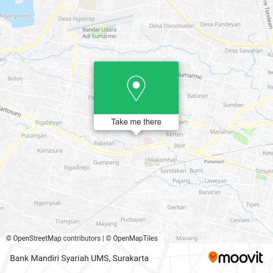 Bank Mandiri Syariah UMS map