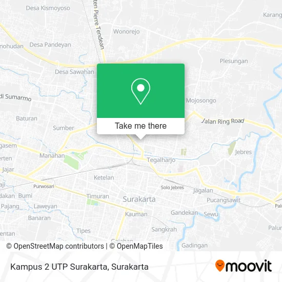 Kampus 2 UTP Surakarta map