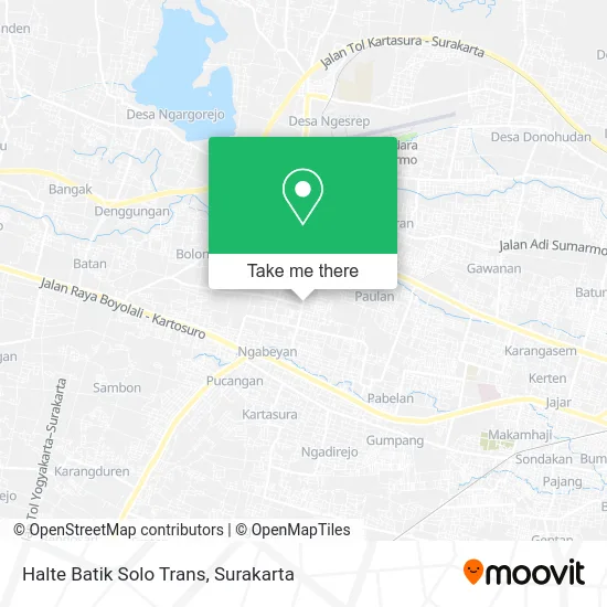 Halte Batik Solo Trans map