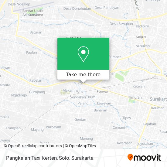 Pangkalan Taxi Kerten, Solo map