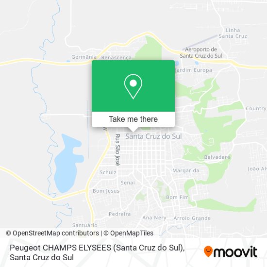 Peugeot CHAMPS ELYSEES (Santa Cruz do Sul) map