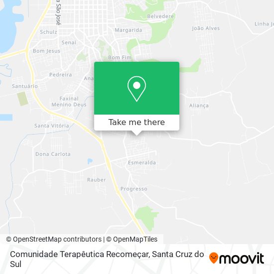 Comunidade Terapêutica Recomeçar map