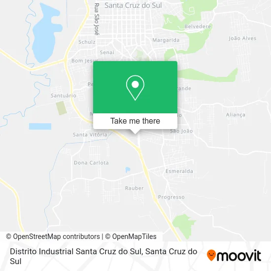 Distrito Industrial Santa Cruz do Sul map