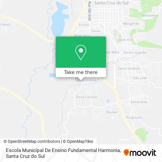 Mapa Escola Municipal De Ensino Fundamental Harmonia