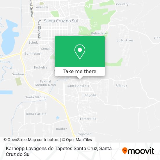 Karnopp Lavagens de Tapetes Santa Cruz map