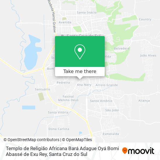 Templo de Religião Africana Bará Adague Oyá Bomi Abassé de Exu Rey map