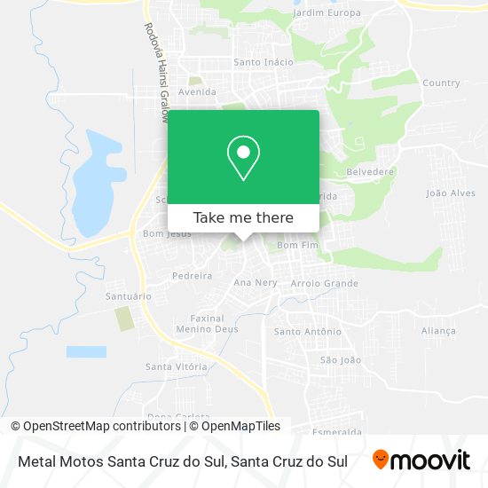 Mapa Metal Motos Santa Cruz do Sul