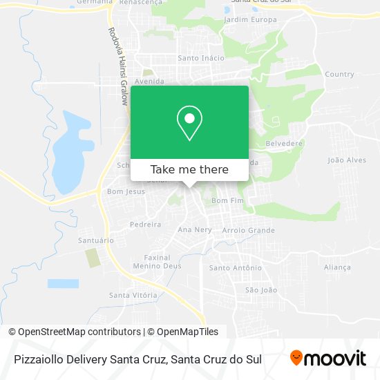 Mapa Pizzaiollo Delivery Santa Cruz