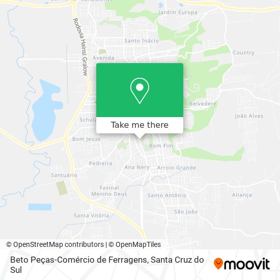 Mapa Beto Peças-Comércio de Ferragens