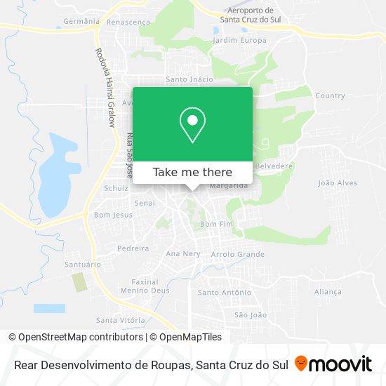 Mapa Rear Desenvolvimento de Roupas