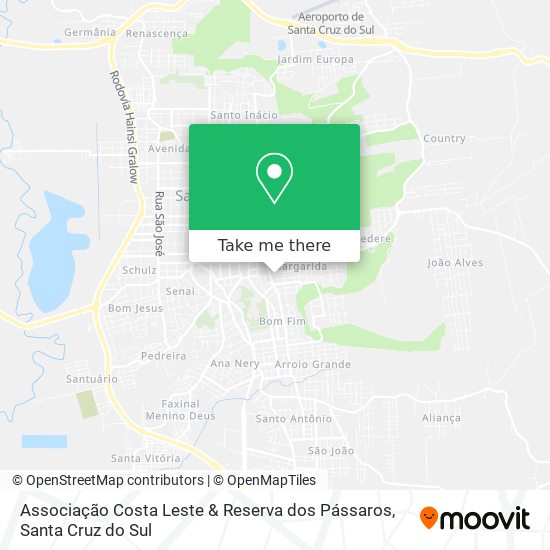 Associação Costa Leste & Reserva dos Pássaros map