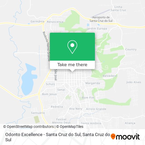Mapa Odonto Excellence - Santa Cruz do Sul