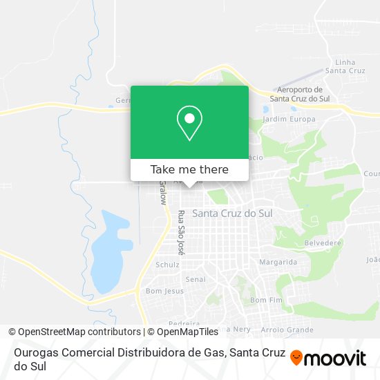 Mapa Ourogas Comercial Distribuidora de Gas