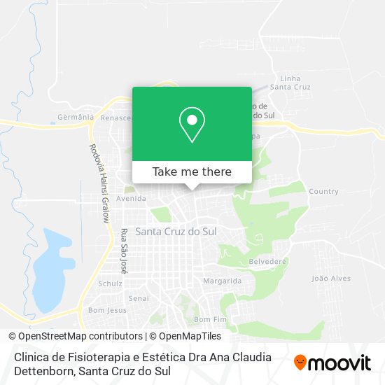 Mapa Clinica de Fisioterapia e Estética Dra Ana Claudia Dettenborn