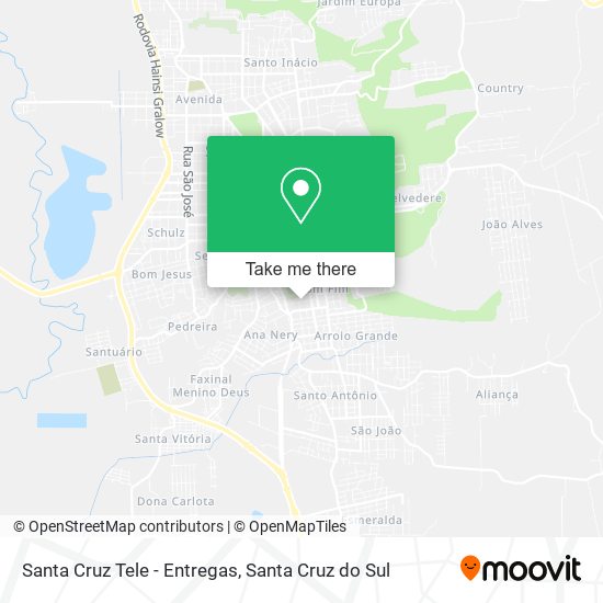 Mapa Santa Cruz Tele - Entregas