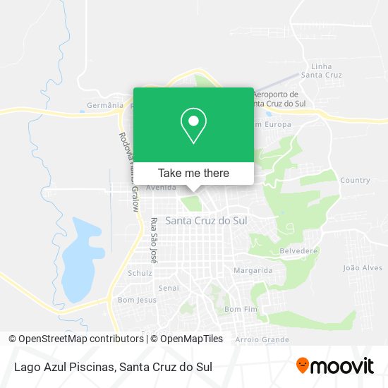 Lago Azul Piscinas map