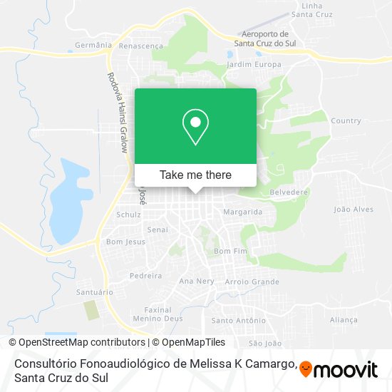 Mapa Consultório Fonoaudiológico de Melissa K Camargo