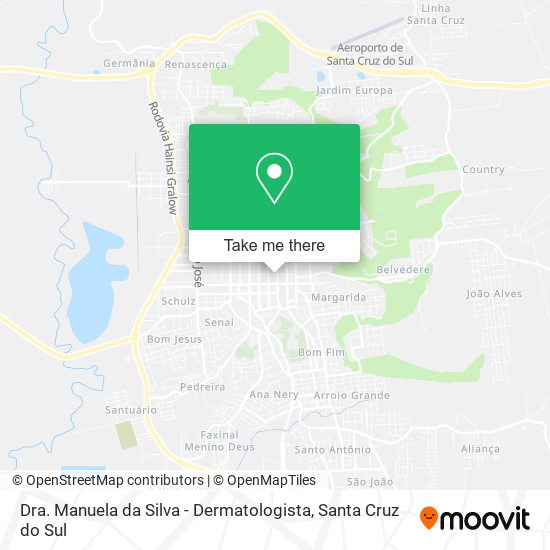 Mapa Dra. Manuela da Silva - Dermatologista