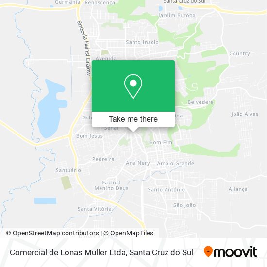 Mapa Comercial de Lonas Muller Ltda