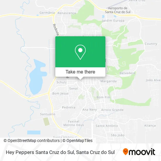 Hey Peppers Santa Cruz do Sul map