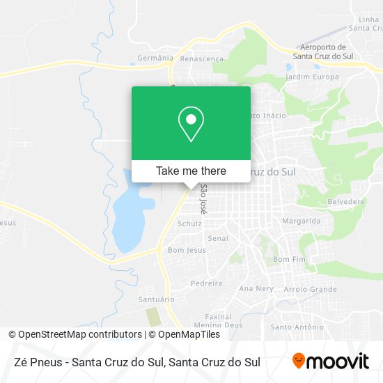 Mapa Zé Pneus - Santa Cruz do Sul