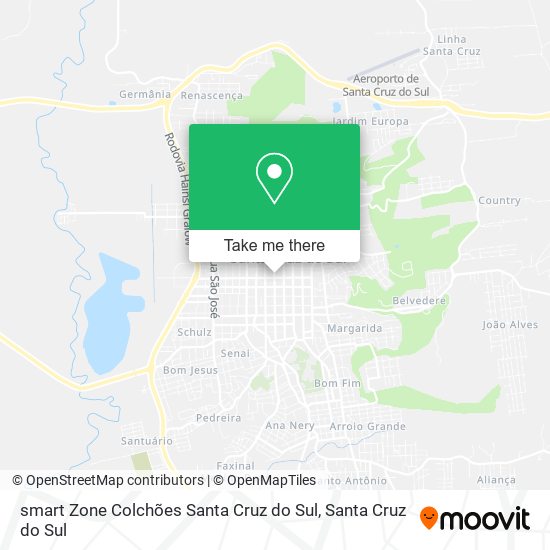 smart Zone Colchões Santa Cruz do Sul map