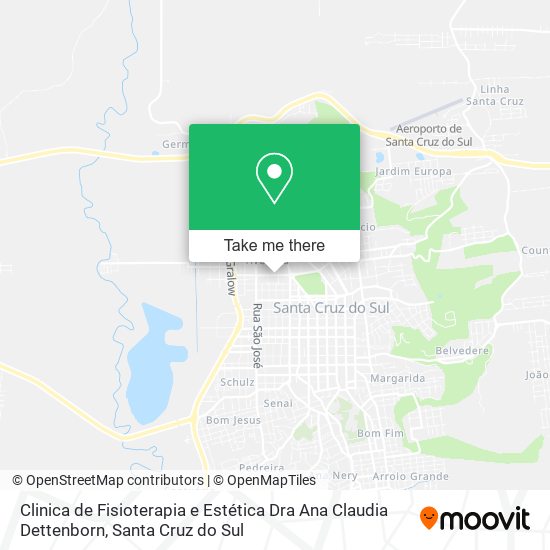 Mapa Clinica de Fisioterapia e Estética Dra Ana Claudia Dettenborn