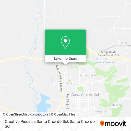 Creative Piscinas Santa Cruz do Sul map