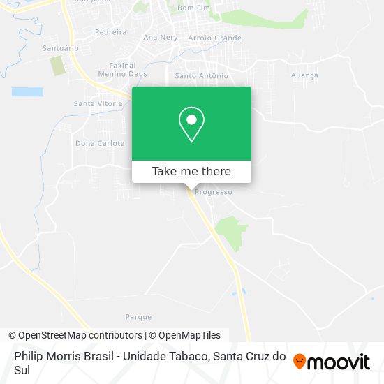 Philip Morris Brasil - Unidade Tabaco map