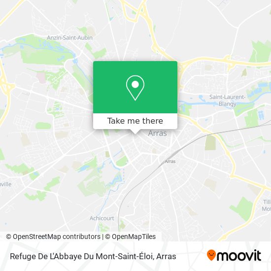 Refuge De L'Abbaye Du Mont-Saint-Éloi map