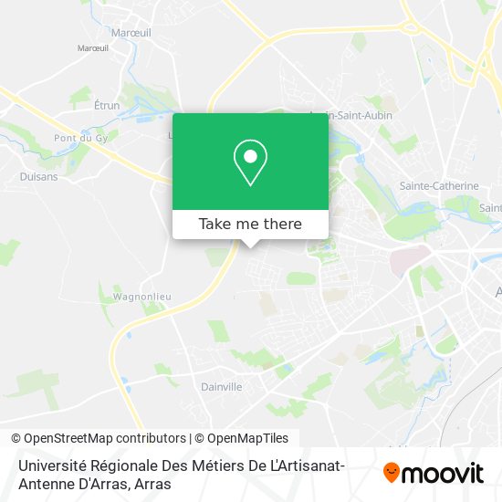Mapa Université Régionale Des Métiers De L'Artisanat- Antenne D'Arras