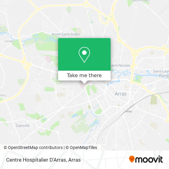 Mapa Centre Hospitalier D'Arras