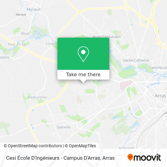 Mapa Cesi École D'Ingénieurs - Campus D'Arras