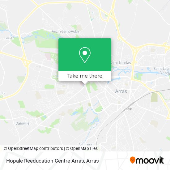 Mapa Hopale Reeducation-Centre Arras