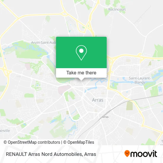 RENAULT Arras Nord Automobiles map