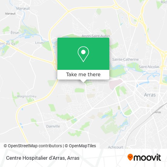 Centre Hospitalier d'Arras map