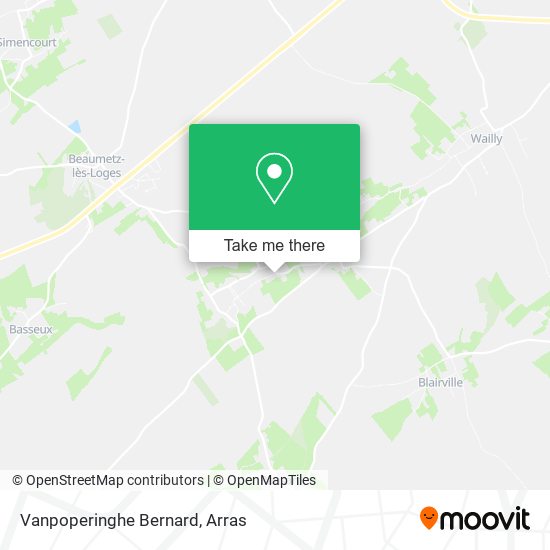 Mapa Vanpoperinghe Bernard