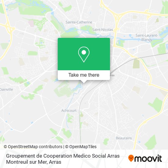 Groupement de Cooperation Medico Social Arras Montreuil sur Mer map