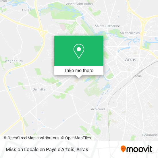 Mission Locale en Pays d'Artois map