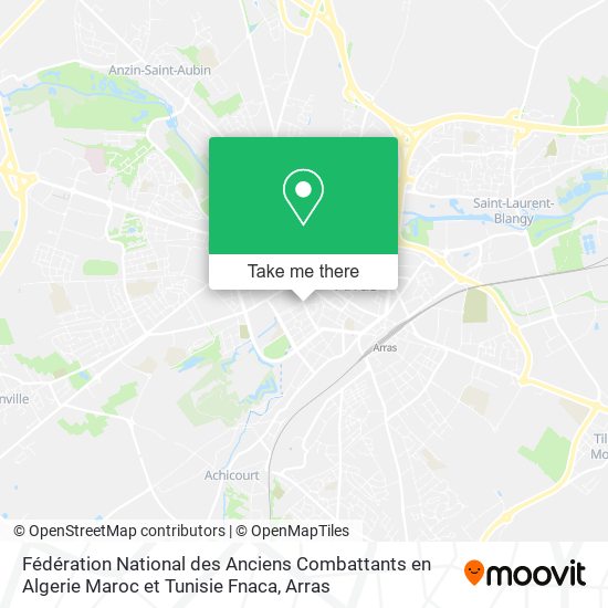 Fédération National des Anciens Combattants en Algerie Maroc et Tunisie Fnaca map