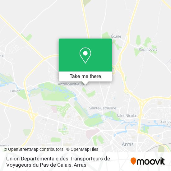 Union Départementale des Transporteurs de Voyageurs du Pas de Calais map