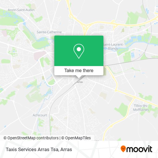 Taxis Services Arras Tsa map