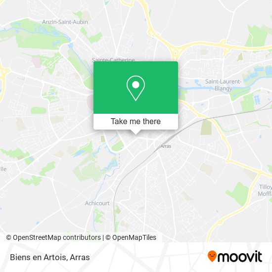 Biens en Artois map