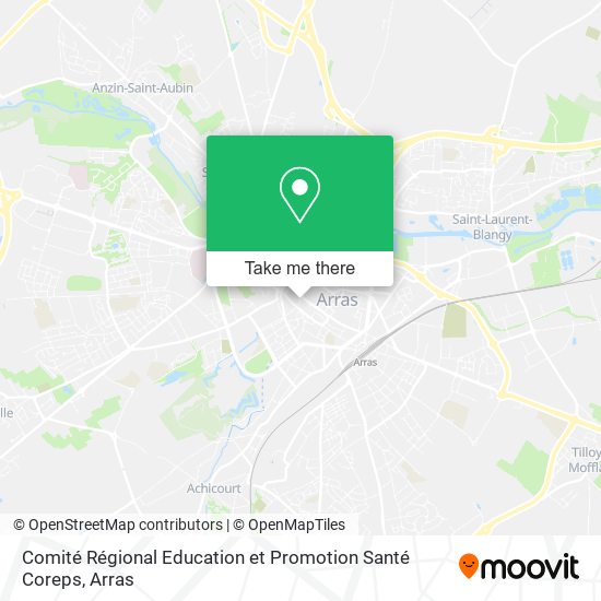 Comité Régional Education et Promotion Santé Coreps map