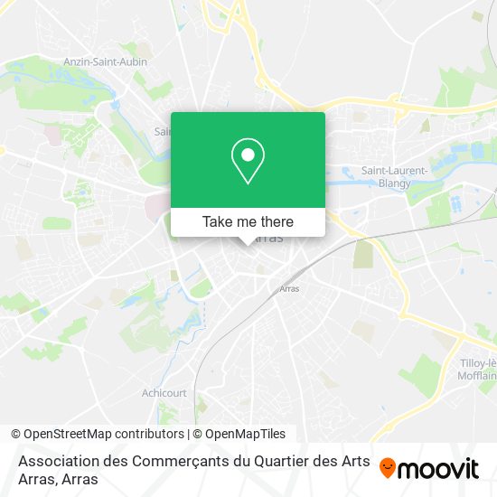 Mapa Association des Commerçants du Quartier des Arts Arras