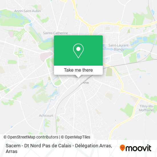 Sacem - Dt Nord Pas de Calais - Délégation Arras map