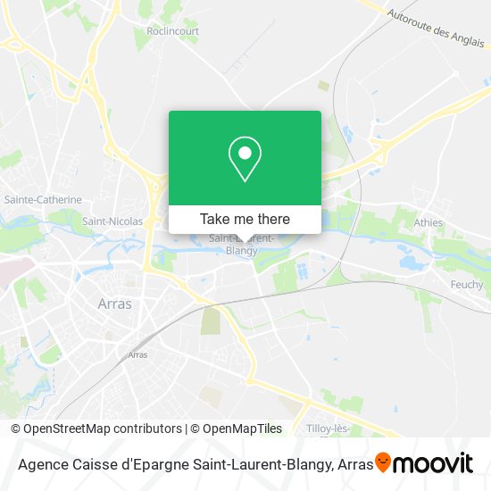 Mapa Agence Caisse d'Epargne Saint-Laurent-Blangy