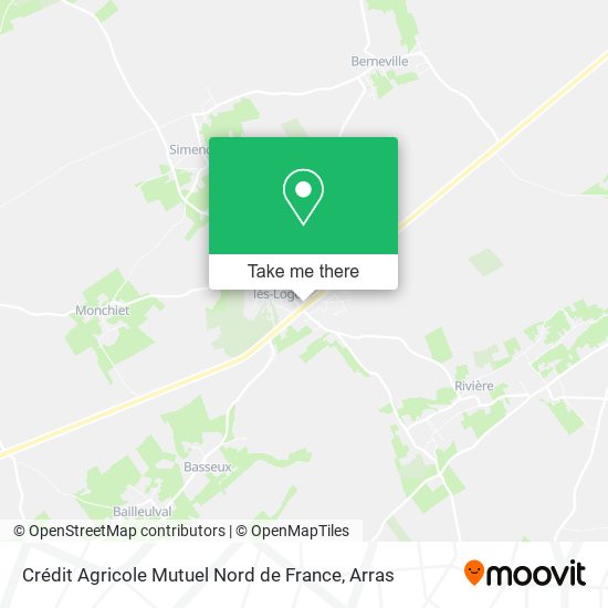 Mapa Crédit Agricole Mutuel Nord de France
